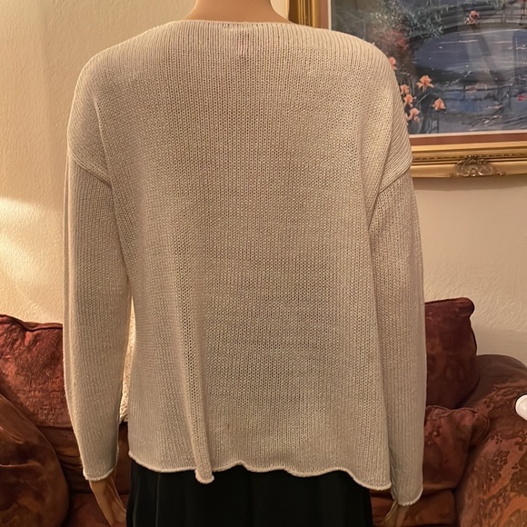 H&M Divided Cream with Blue Stars Sweater - Picture 3 of 4